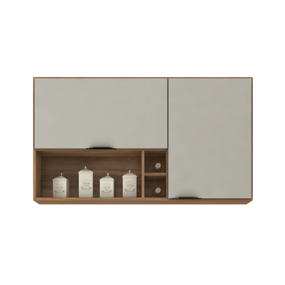 Paneleiro 70 cm 2 Portas de Vidro e 2 Portas MDP Firenze Demóbile - Image 10