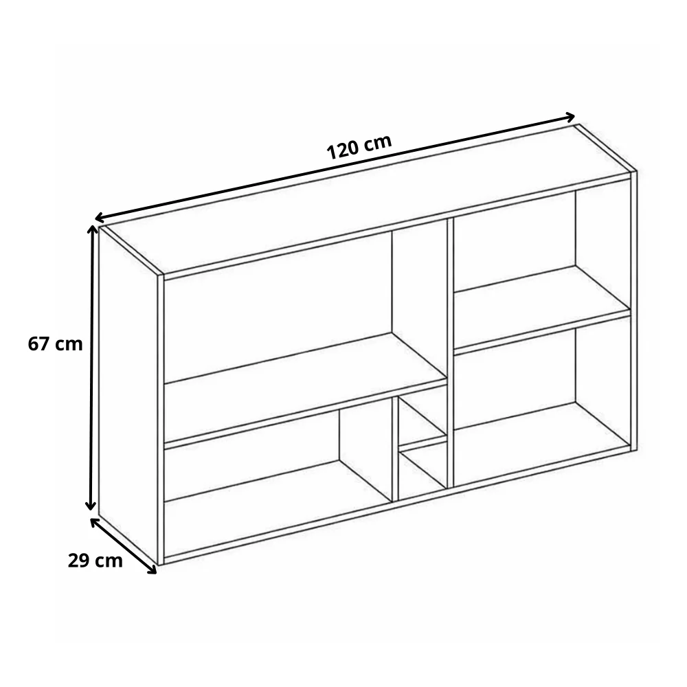 Paneleiro 70 cm 2 Portas de Vidro e 2 Portas MDP Firenze Demóbile - Image 11