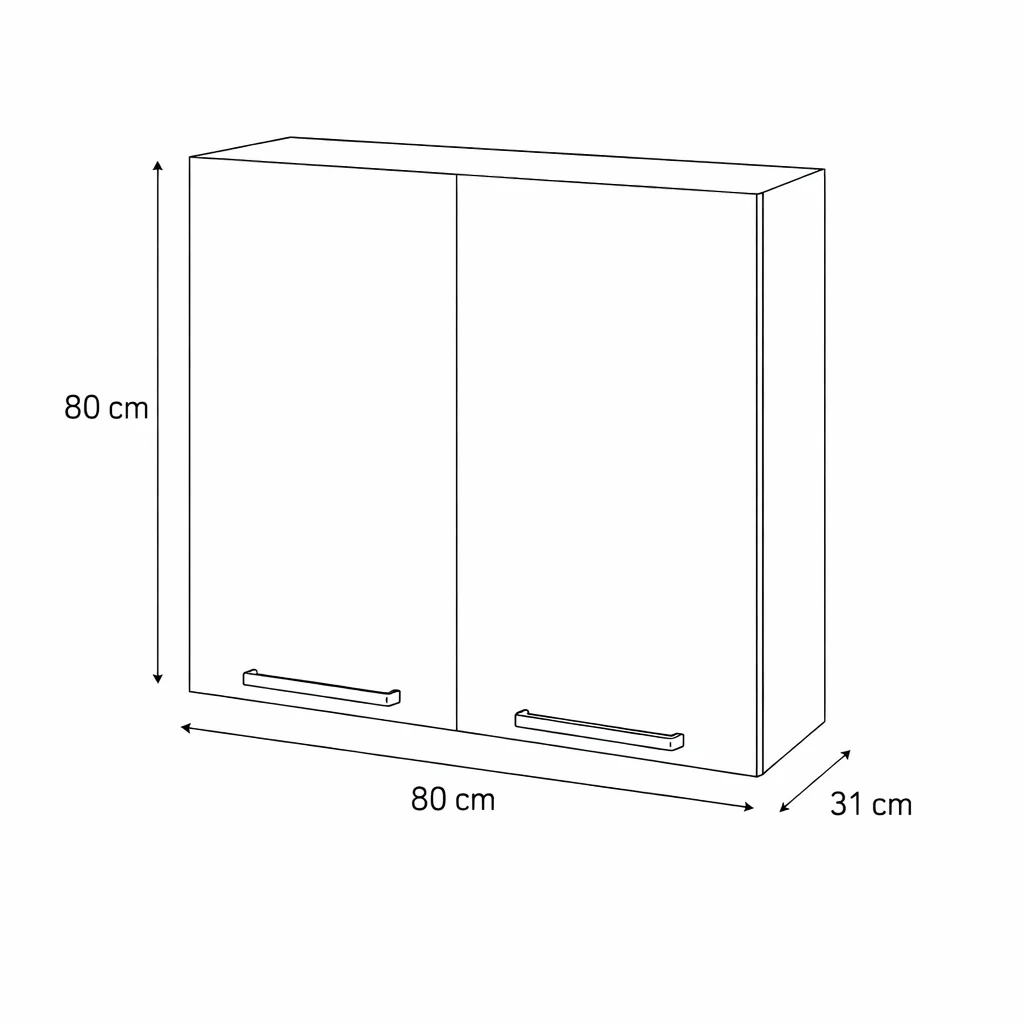 Armário Aéreo 80cm 2 Portas Avelã Telasul - Image 6
