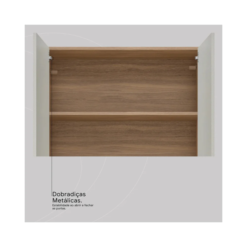 Armário Aéreo 80cm 2 Portas Firenze Demóbile - Image 11