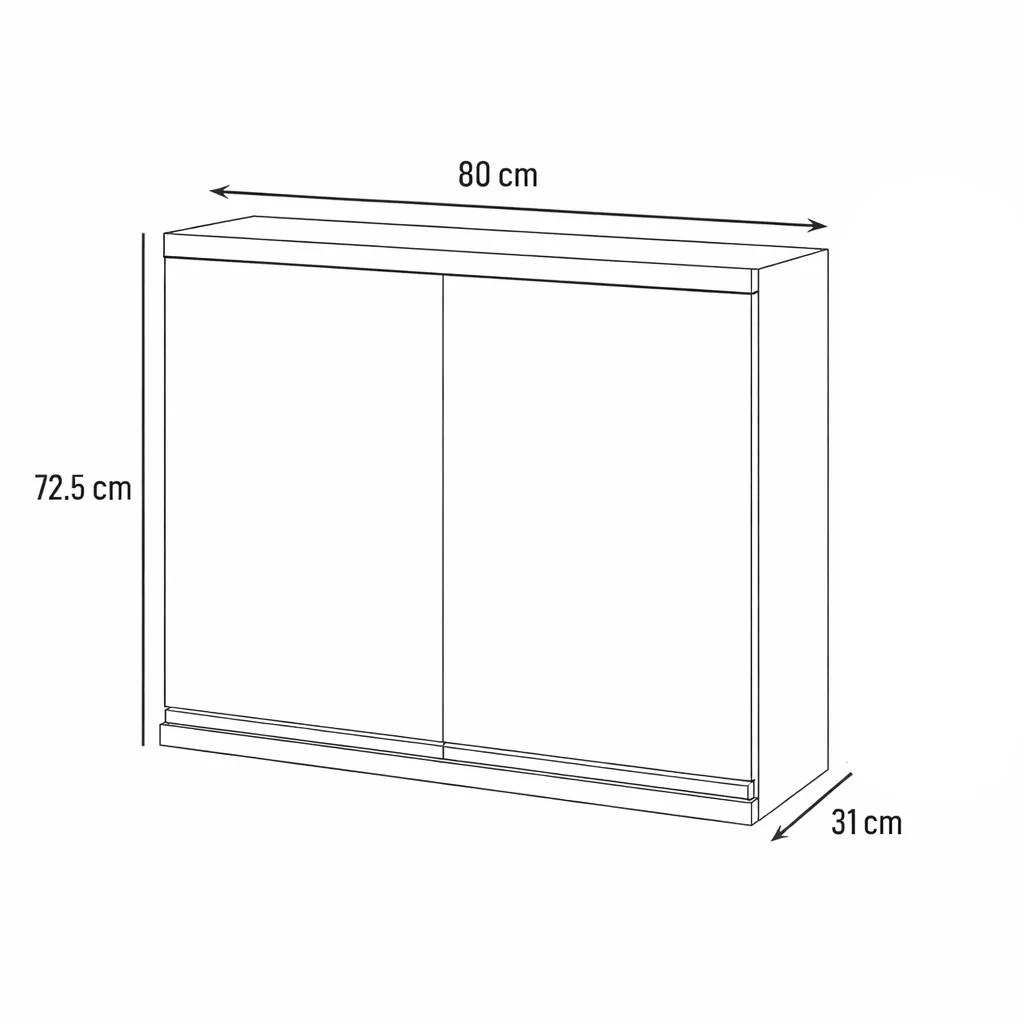 Armário Aéreo 80cm 2 Portas Telasul Macadâmia - Image 6
