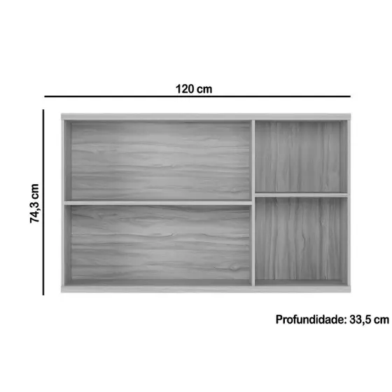 Armário Aéreo de Cozinha 3 Portas 120 Cm Sauvignon Ronipa - Image 4