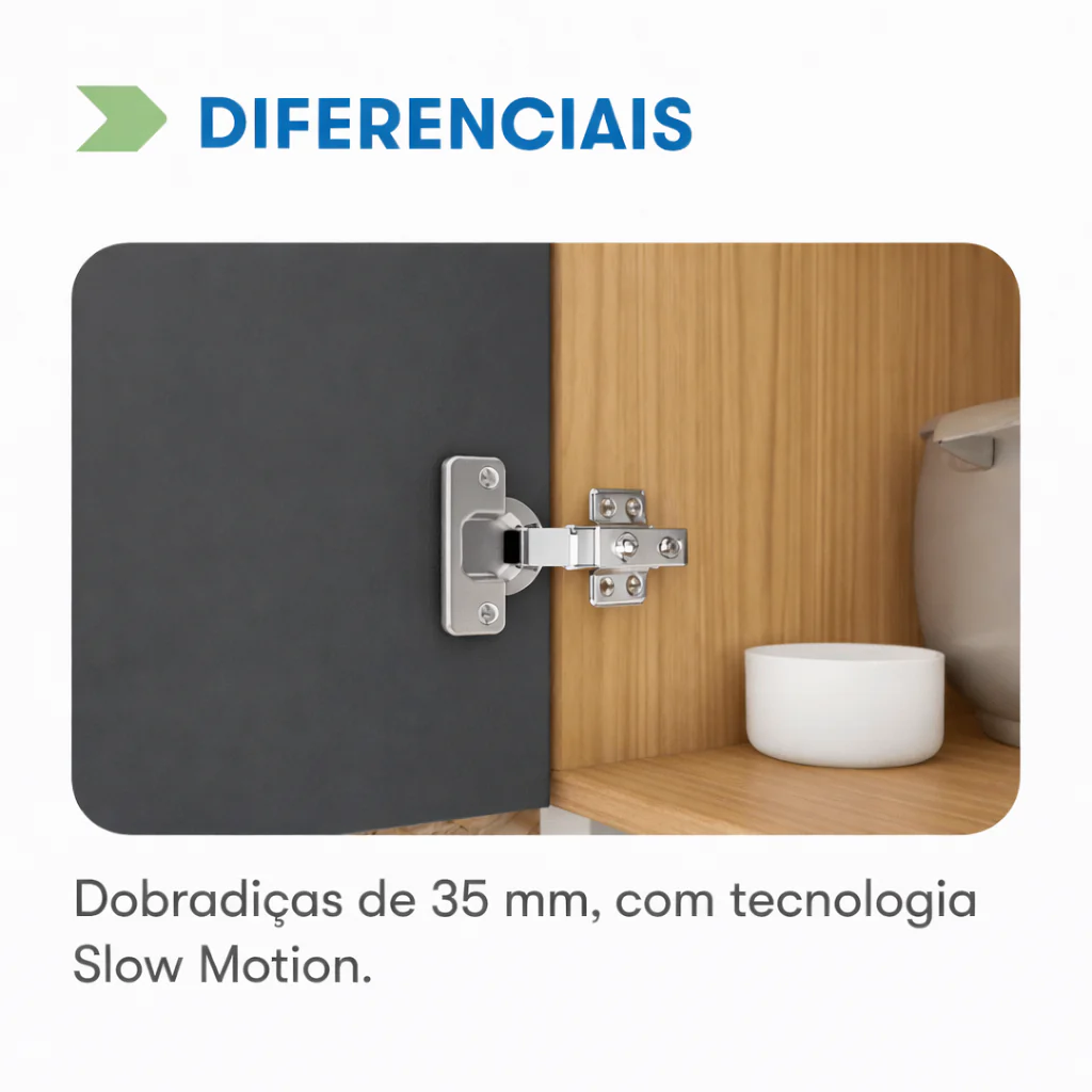 Armário aéreo New Porto 80cm 2 Portas Itatiaia - Image 5