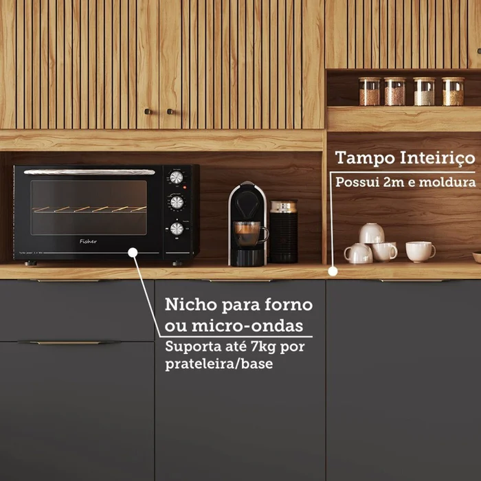 Cozinha Compacta 8 Portas 2 Gavetas Concord Ronipa - Image 10
