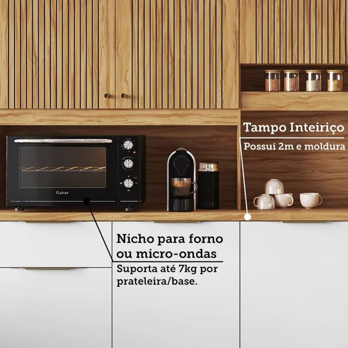 Cozinha Compacta 8 Portas 2 Gavetas Concord Ronipa - Image 4