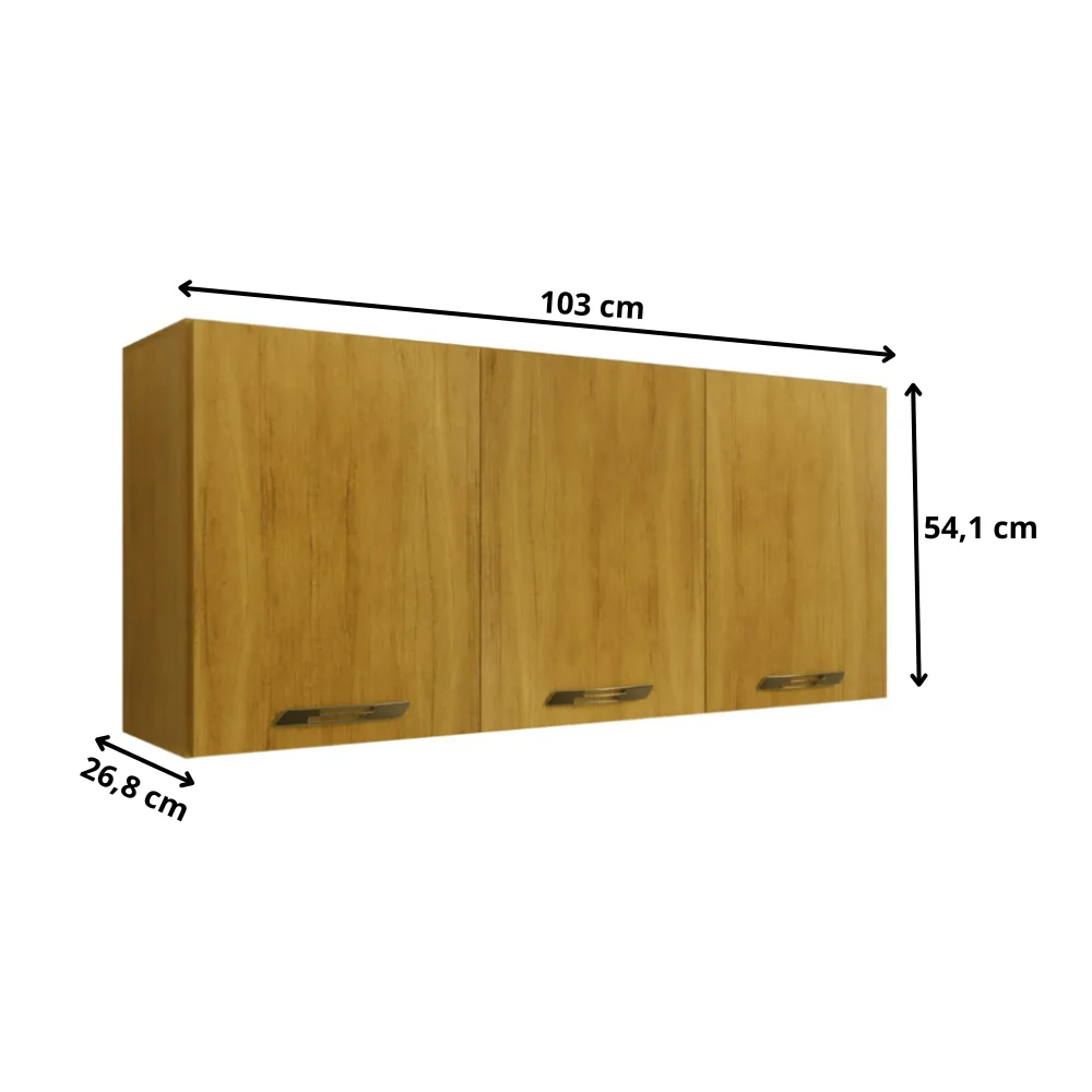Armários Aéreo Isa 3 Portas 103cm CHF Móveis - Image 8