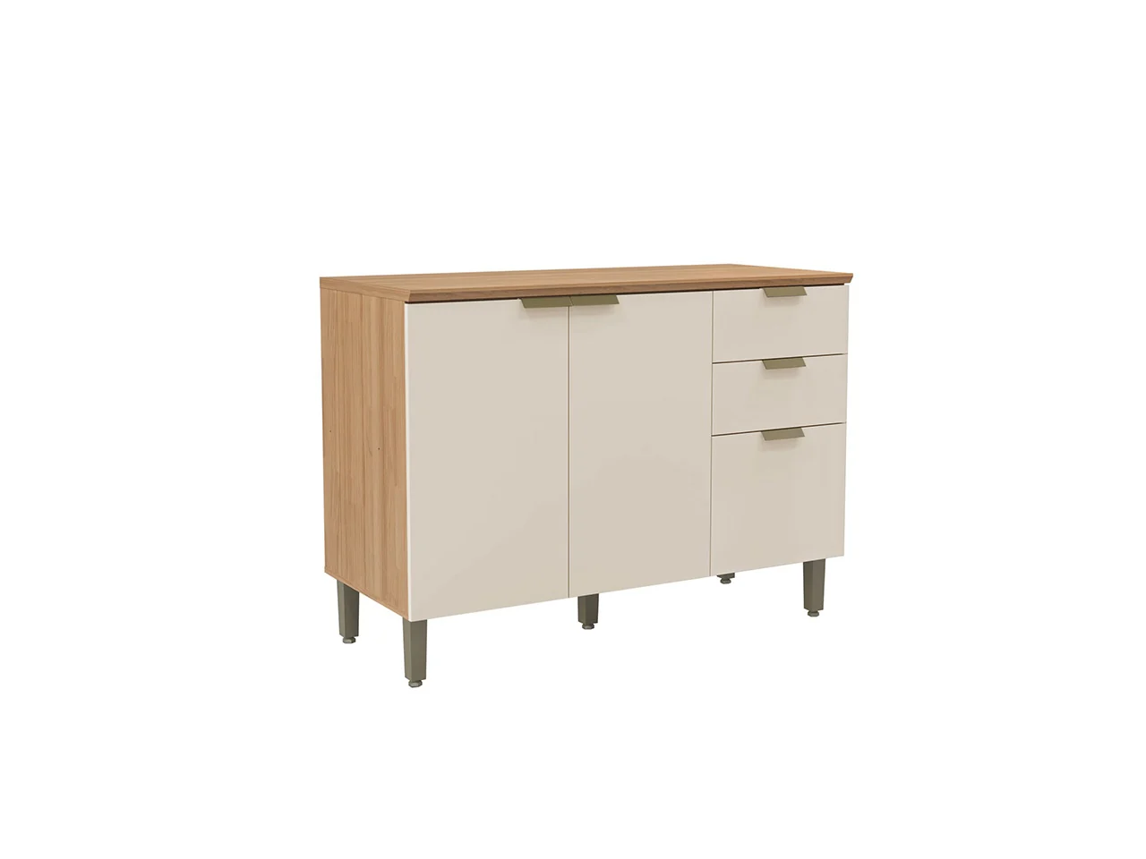 Balcão 120 cm 3 portas e 2 Gavetas Selene Linea - Image 2