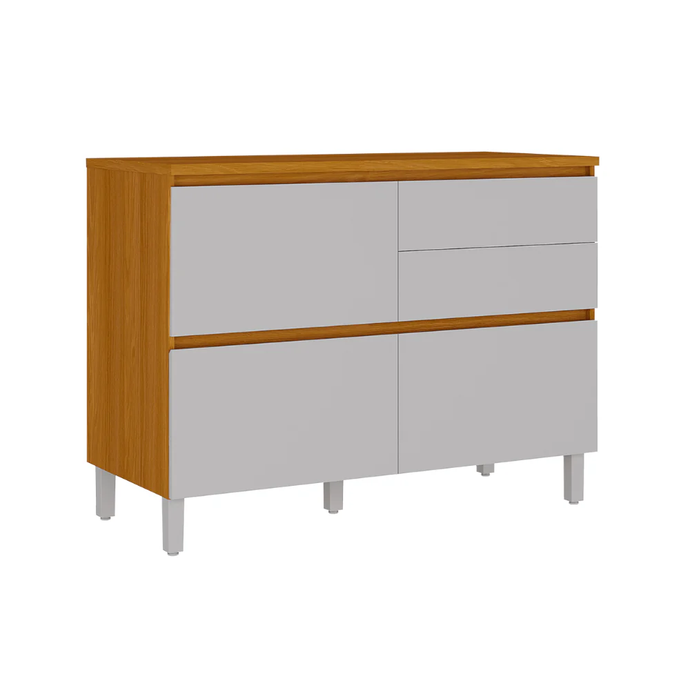 Balcão 120cm 1 Porta 4 Gavetas Com Tampo Lumina Itatiaia - Image 2
