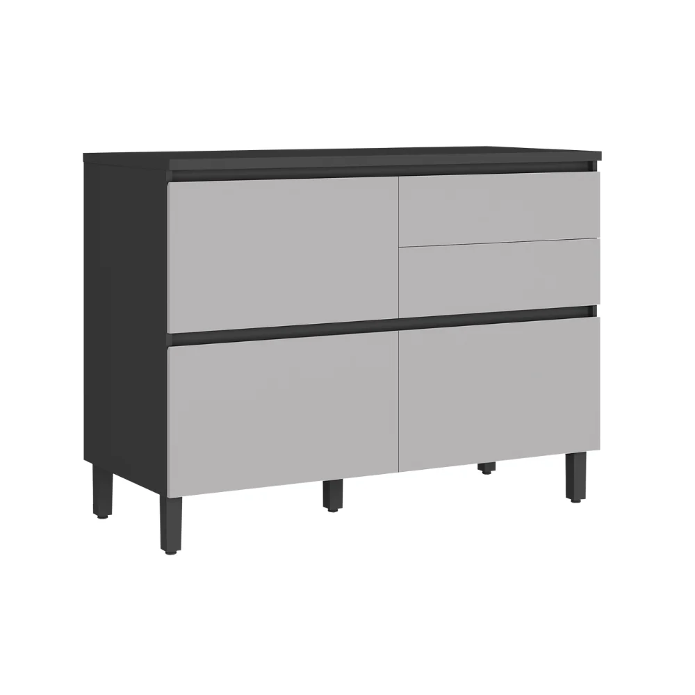 Balcão 120cm 1 Porta 4 Gavetas Com Tampo Lumina Itatiaia - Image 7