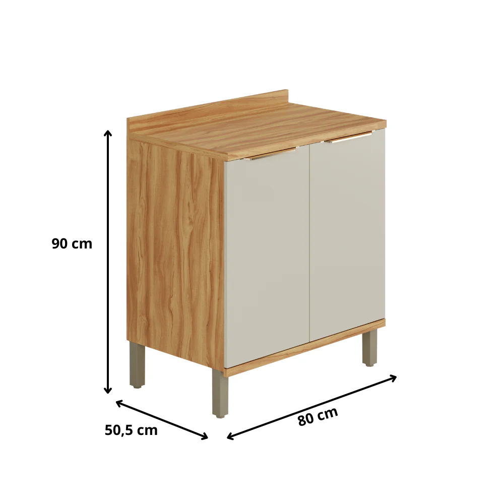 Balcão 2 Portas 80 Cm MDF Sauvignon Rionipa - Image 4