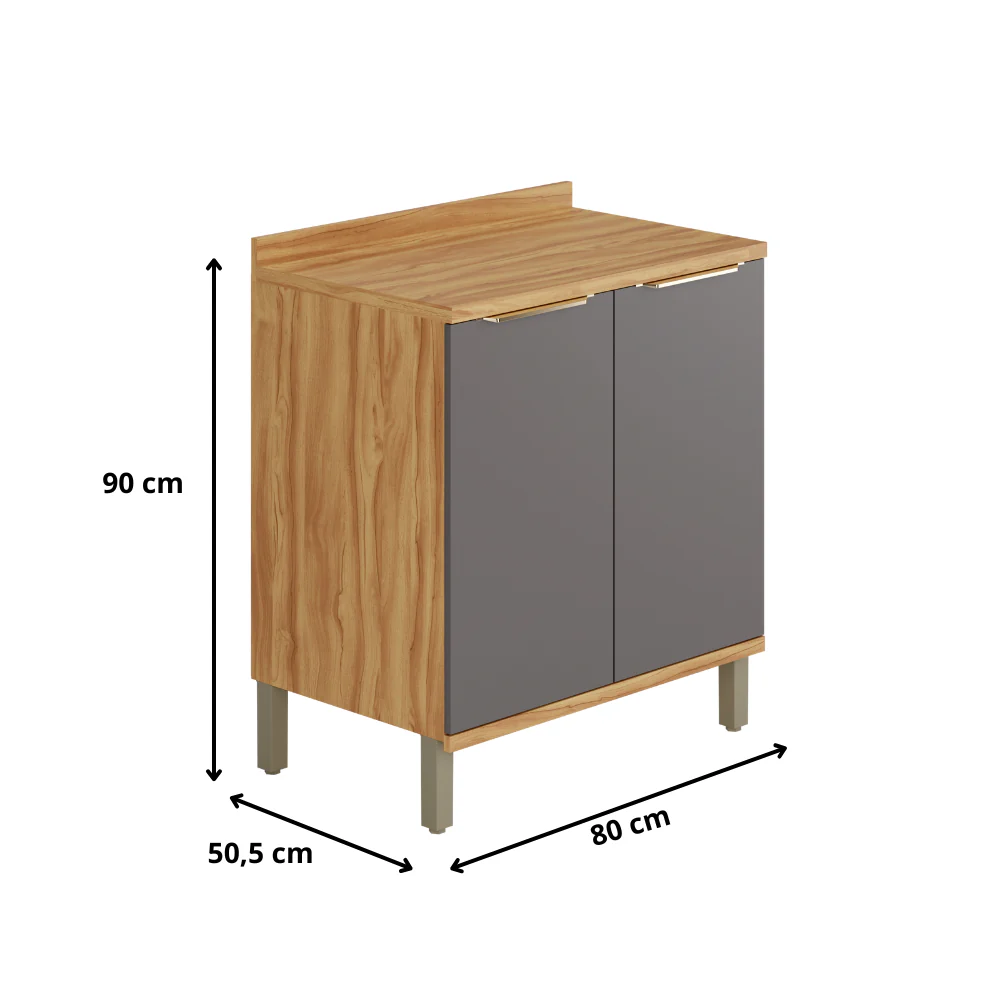 Balcão 2 Portas 80 Cm MDF Sauvignon Rionipa - Image 8