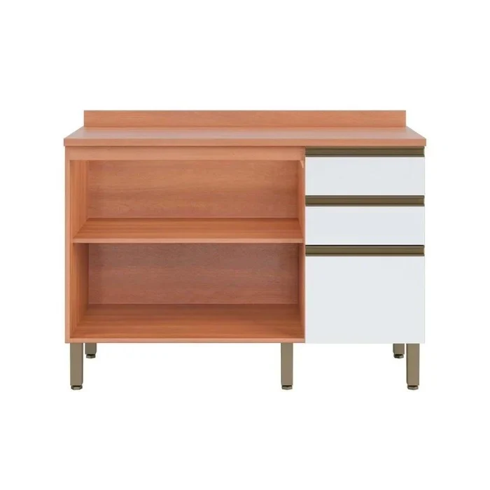 Balcão de Cozinha Macadâmia 120cm 2 Portas 3 Gavetas Telasul - Image 3