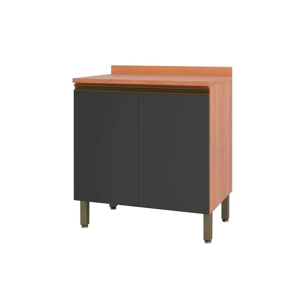 Balcão de Cozinha Macadâmia 80cm 2 Portas com Tampo Telasul - Image 4