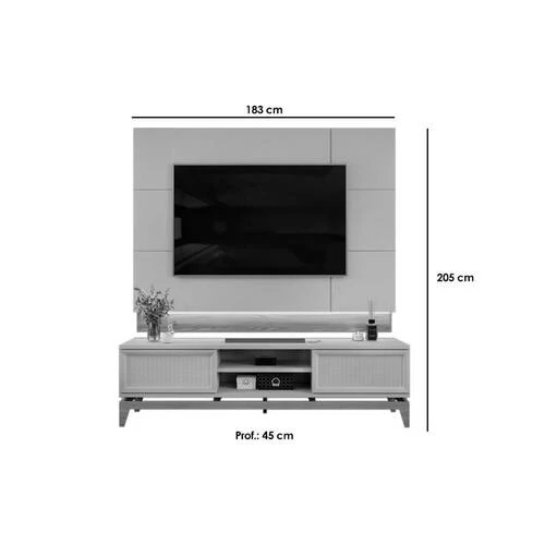 Bancada Cairo com Painel Antares para TV até 65"  DJ Móveis - Image 5