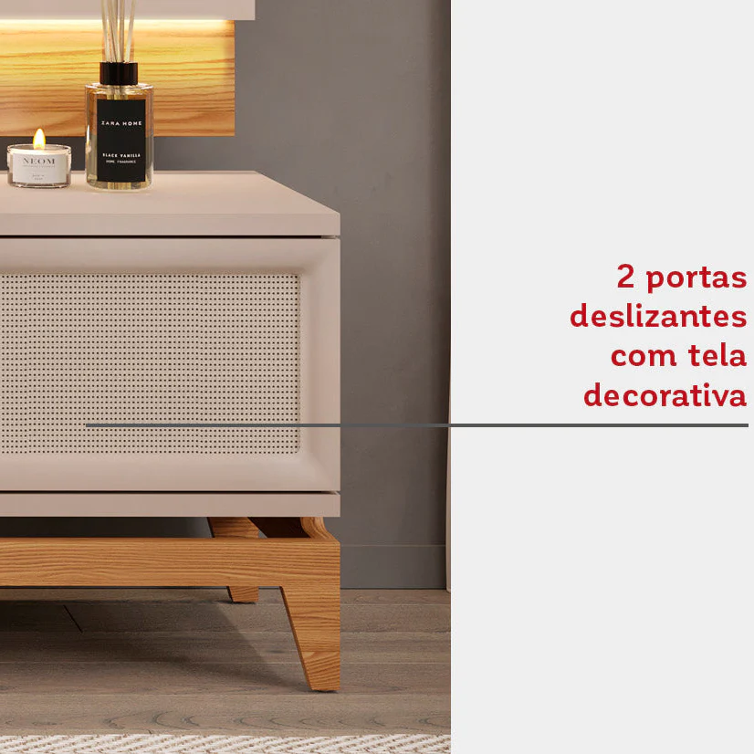 Bancada Cairo com Painel Antares para TV até 65"  DJ Móveis - Image 6