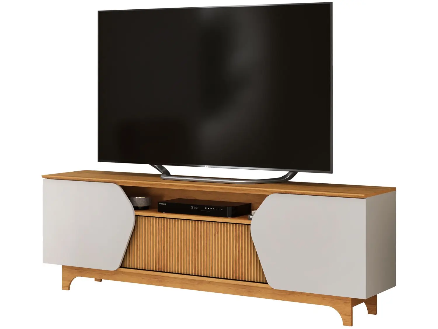 Bancada Para Tv Até 75" Ripado 180cm Helo DJ Móveis - Image 6