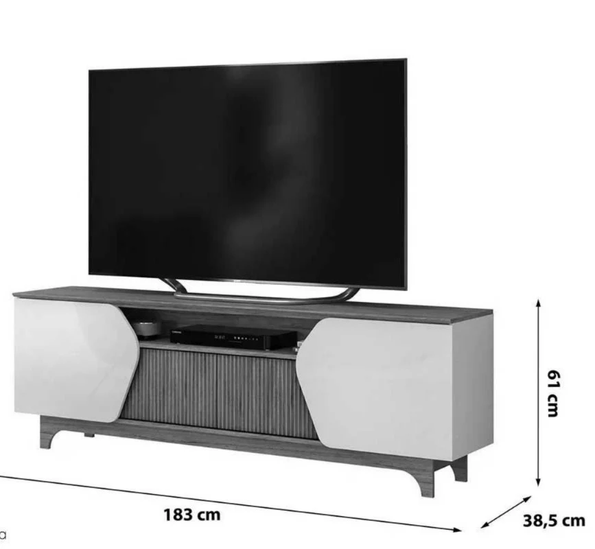 Bancada Para Tv Até 75" Ripado 180cm Helo DJ Móveis - Image 7