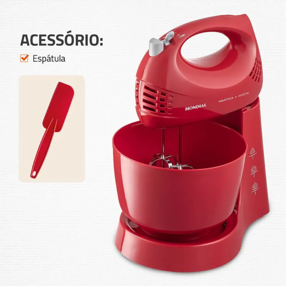 Batedeira Mondial 3 velocidades 400W B-45-R - Image 5