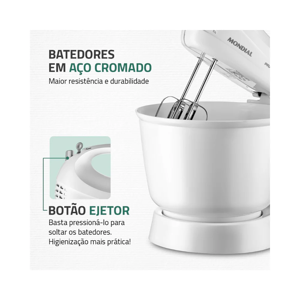 Batedeira Mondial Pratica Vermelha 400W B-44 - Image 5