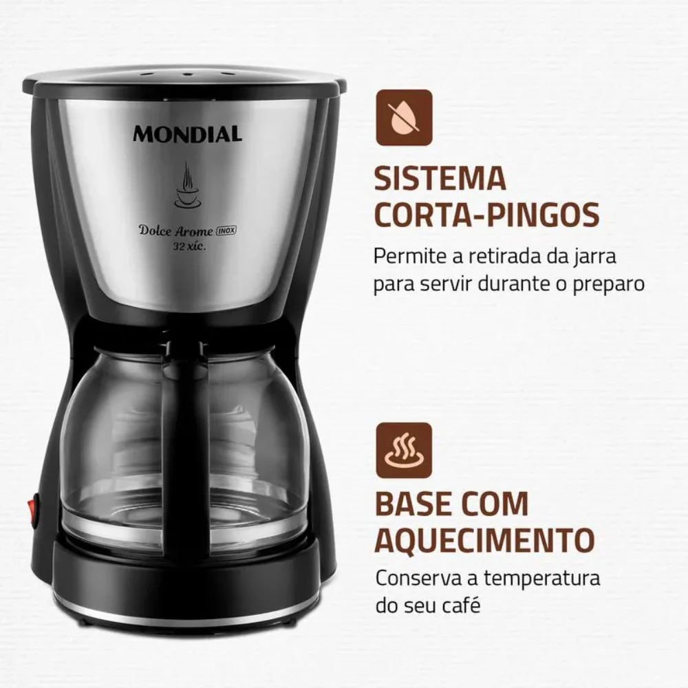 Cafeteira Elétrica Mondial Dolce Arome C-32 32 Xícaras - Image 3