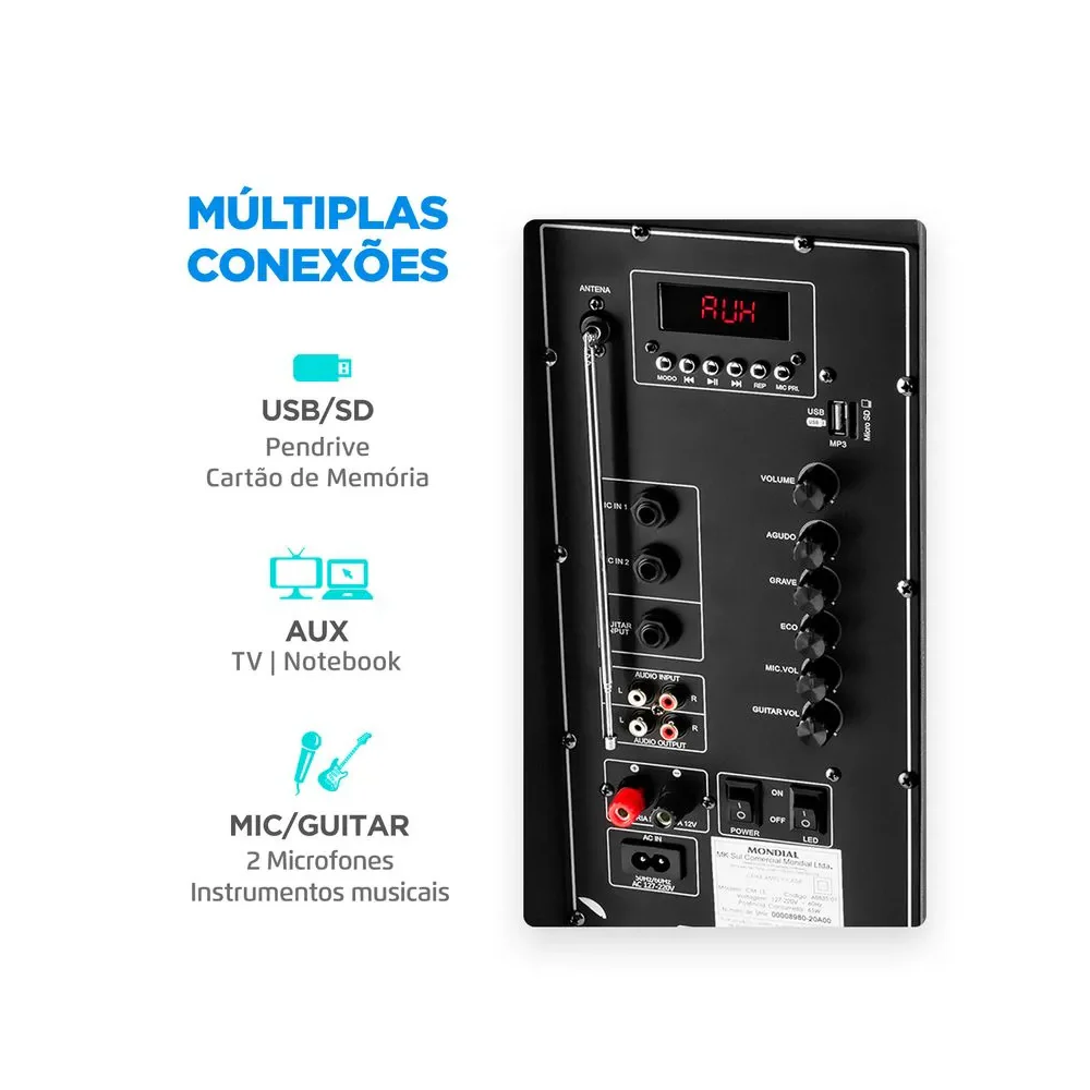 Caixa Amplificada Connect Mega Sound II CM-1500 - Image 4