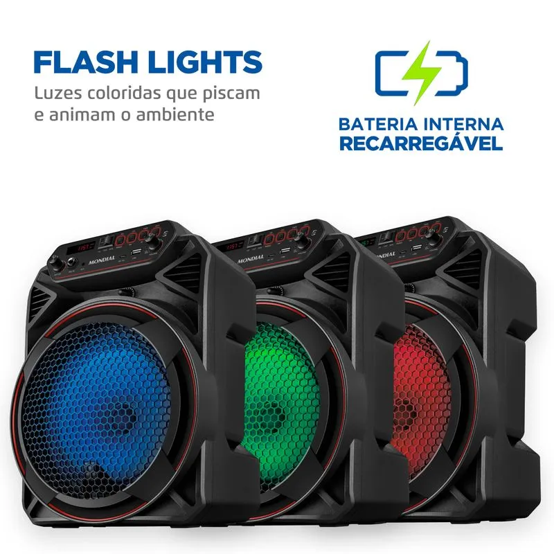 Caixa de Som Amplificada Mondial CM-150 150W Bluetooth - Image 5