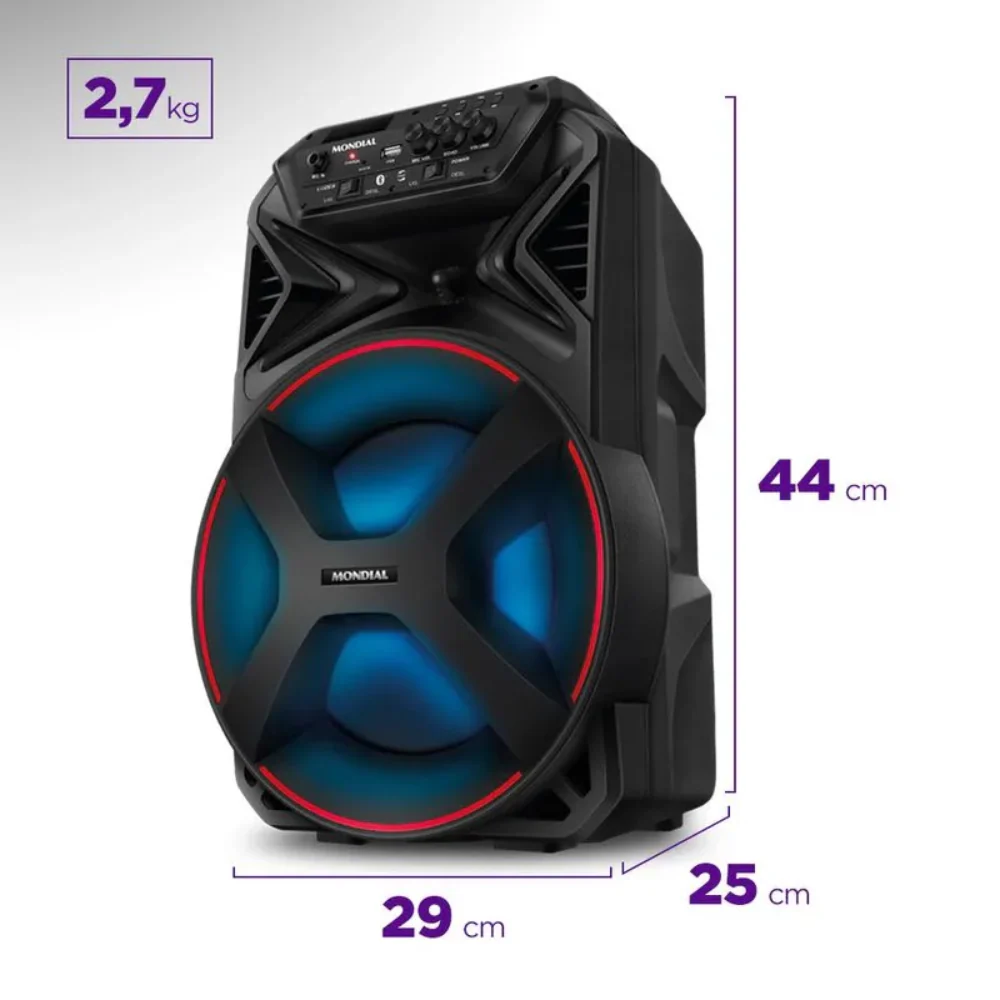 Caixa de Som Amplificada Mondial Connect Partyplus CM-250 250W Bluetooth - Image 6