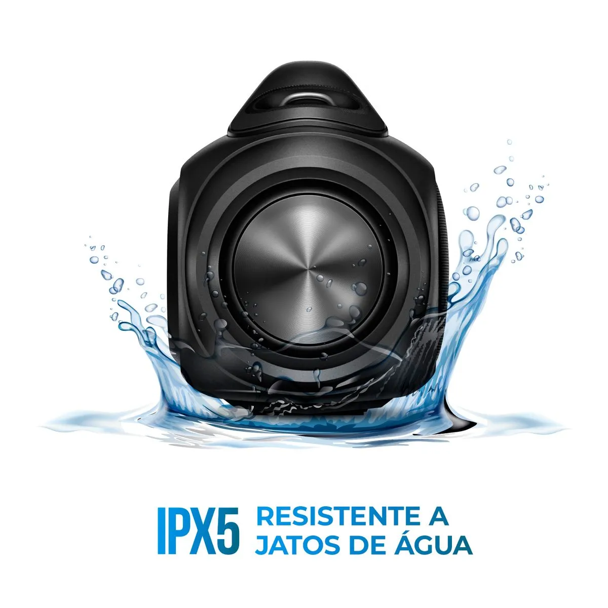 Caixa de Som Boombox AIWA BBS-02-A 50W BT 8H IPX5 RGB USB - Image 5
