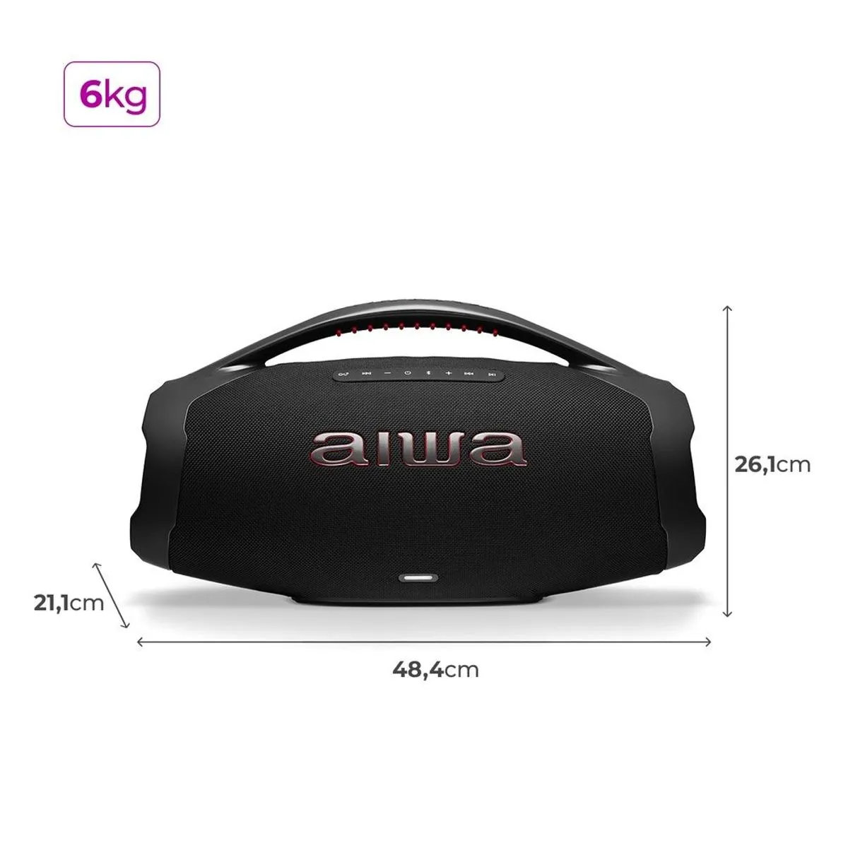 Caixa de Som Boombox Plus BBS-01-B 200W BT 30H IP66 USB AIWA - Image 11