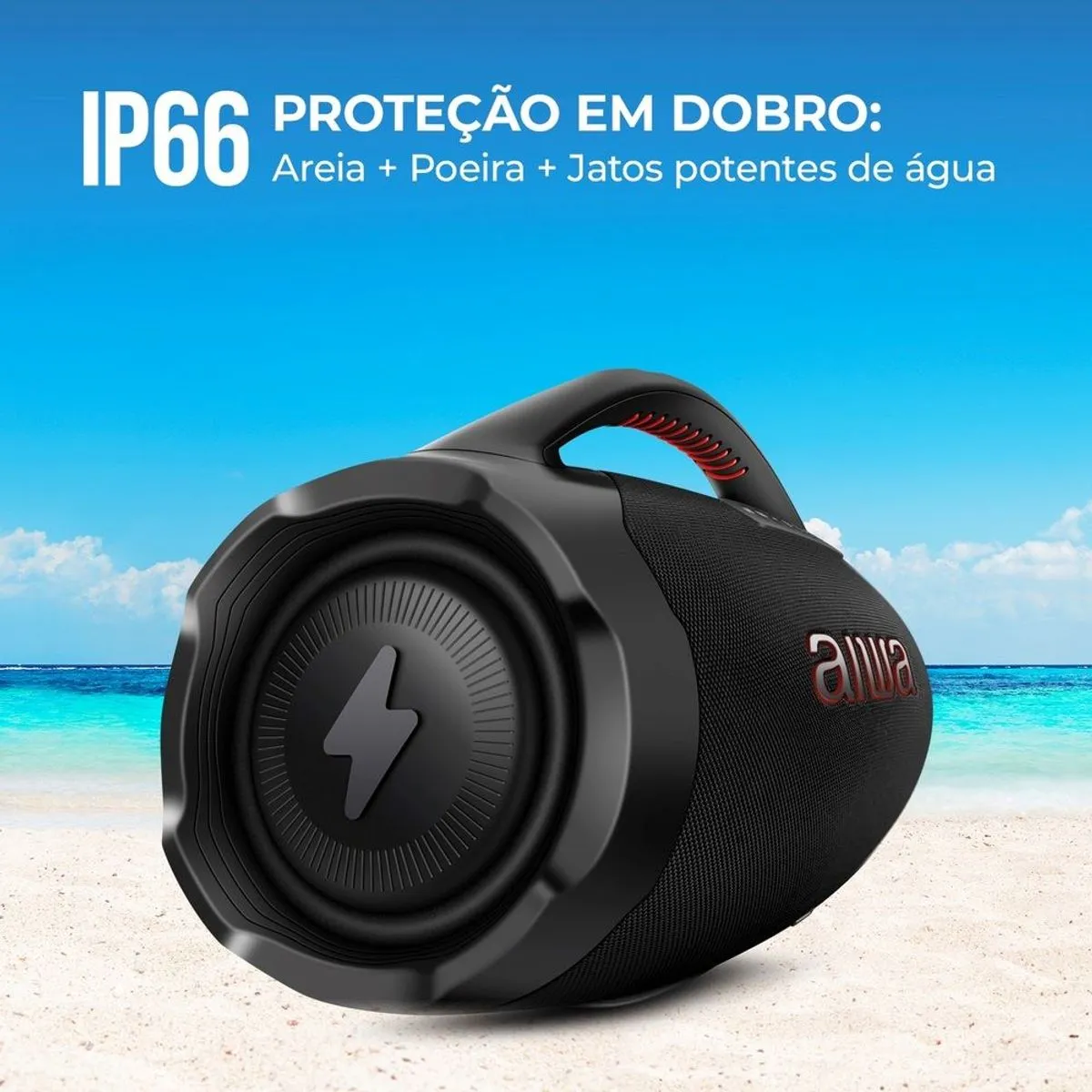Caixa de Som Boombox Plus BBS-01-B 200W BT 30H IP66 USB AIWA - Image 6