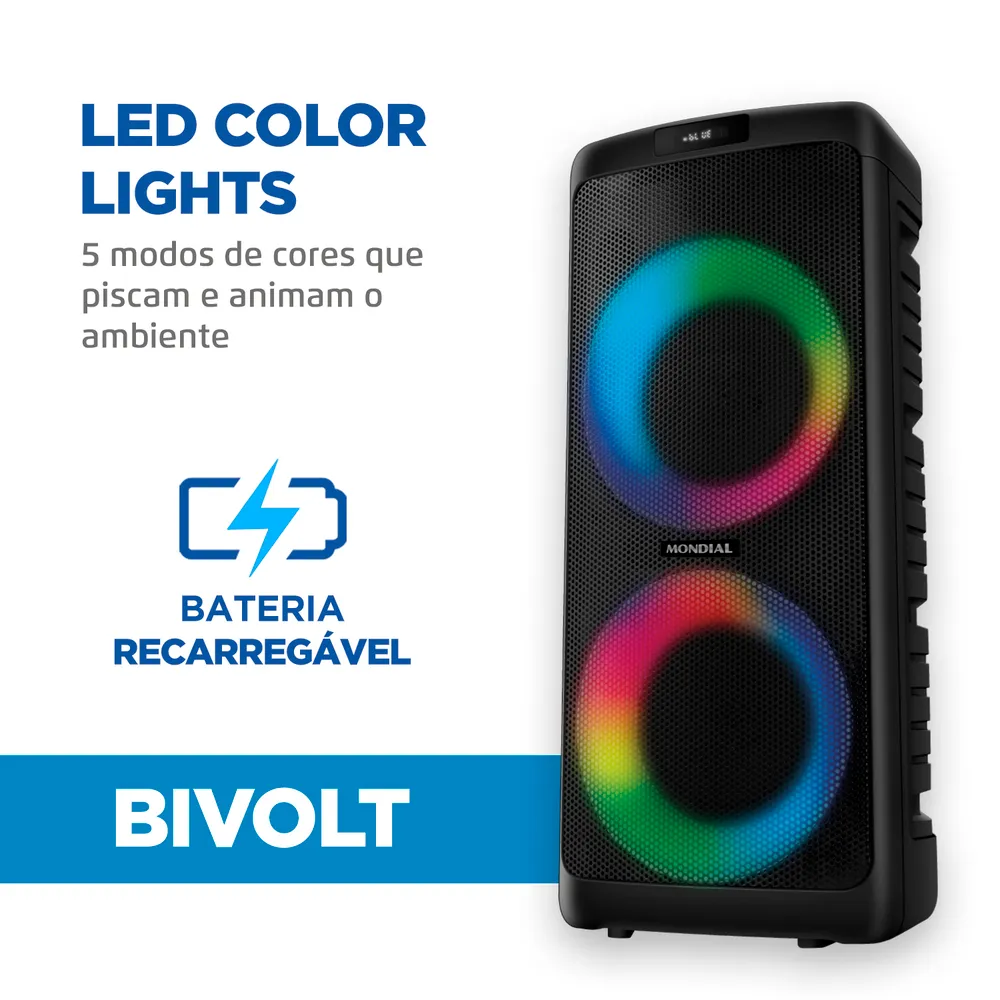 Caixa de Som Party Box Mondial Bivolt PBX-600-A - Image 5