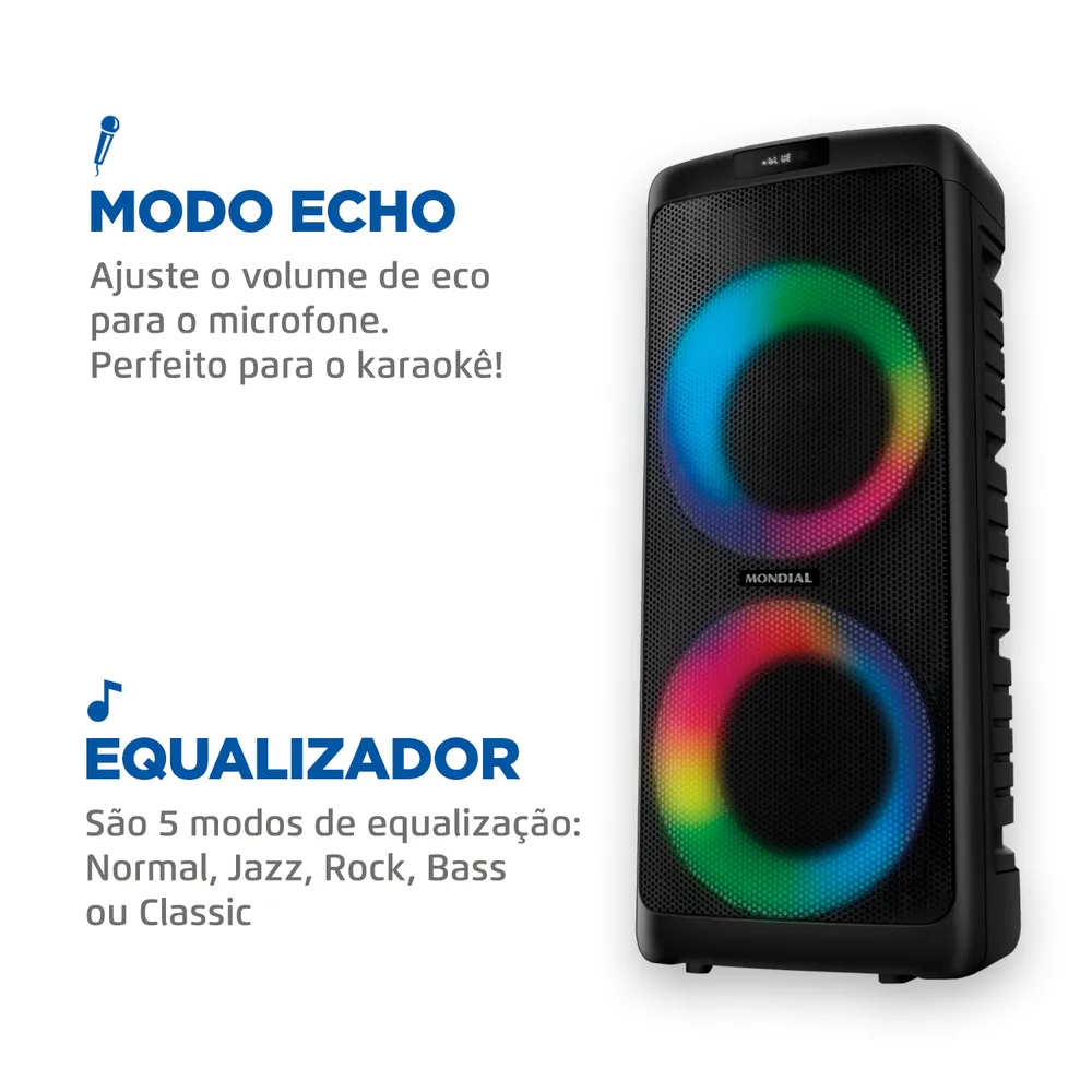 Caixa de Som Party Box Mondial Bivolt PBX-600-A - Image 6