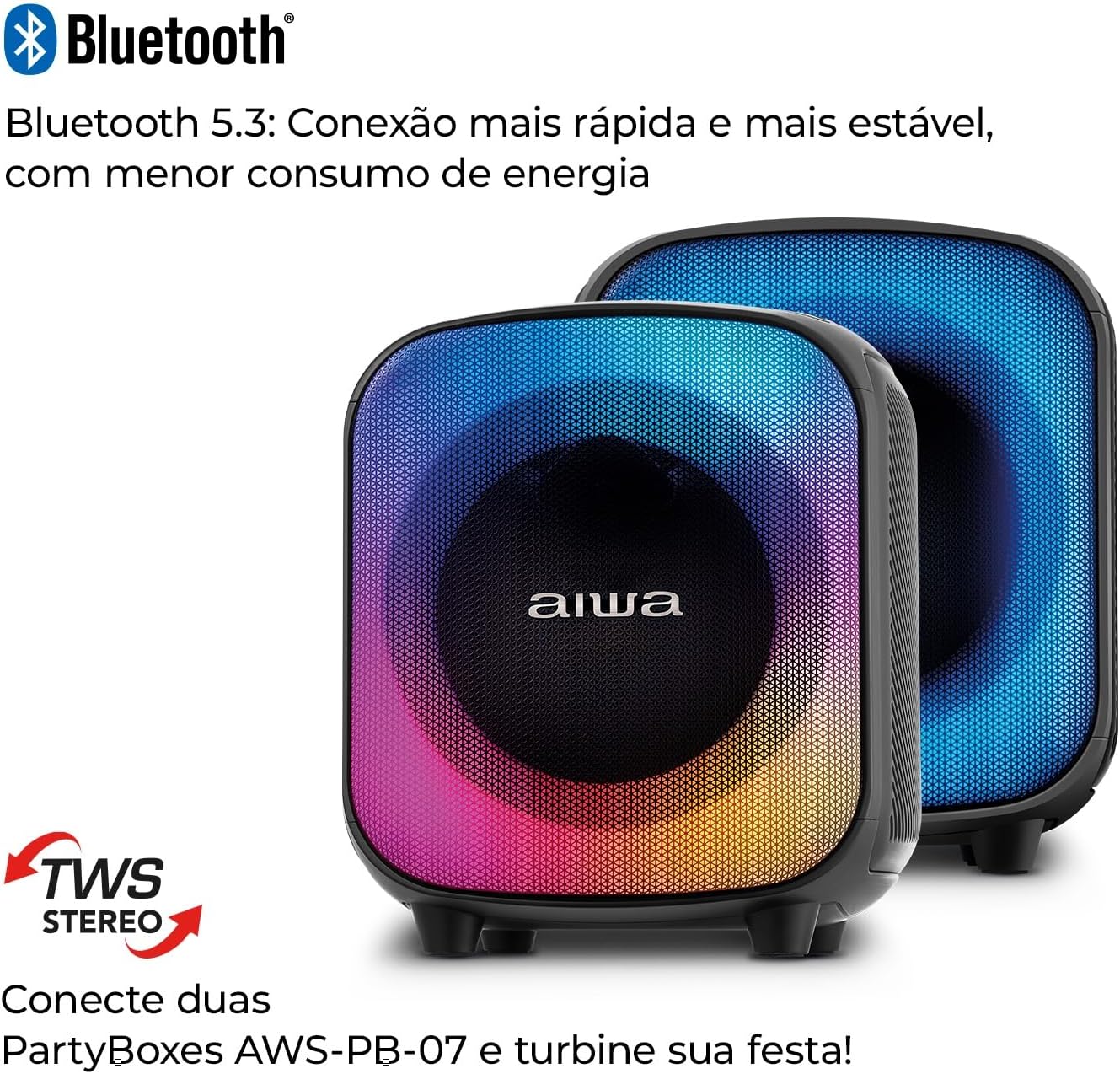 Caixa De Som PartyBox AIWA PB-07 Bluetooth - Image 5