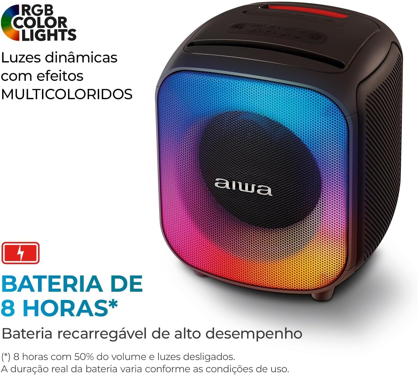 Caixa De Som PartyBox AIWA PB-07 Bluetooth - Image 7