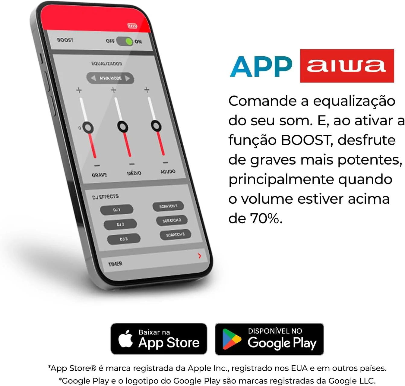 Caixa De Som PartyBox AIWA PB-07 Bluetooth - Image 9