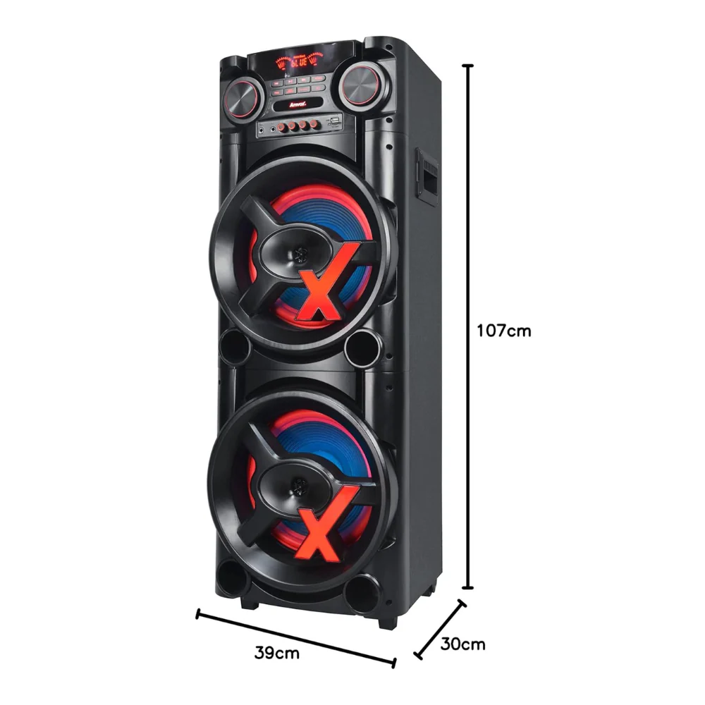 Caixa de Som Torre Amplificada Bluetooth 1900W ACA 1900 Amvox - Image 3