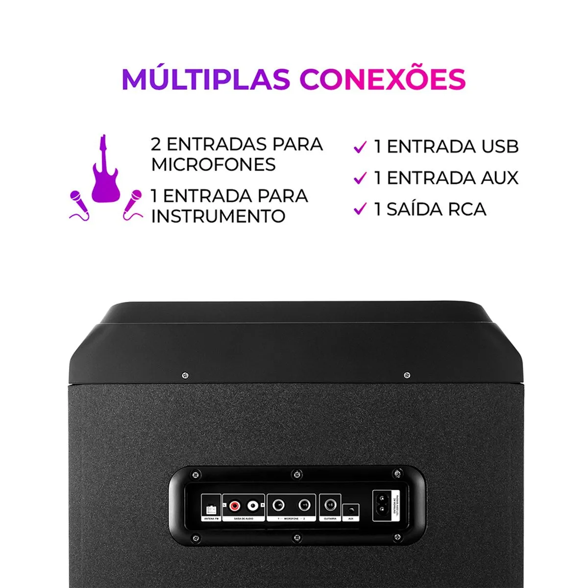 Caixa De Som Torre De Som Bluetooth 2300W Aiwa - Image 3