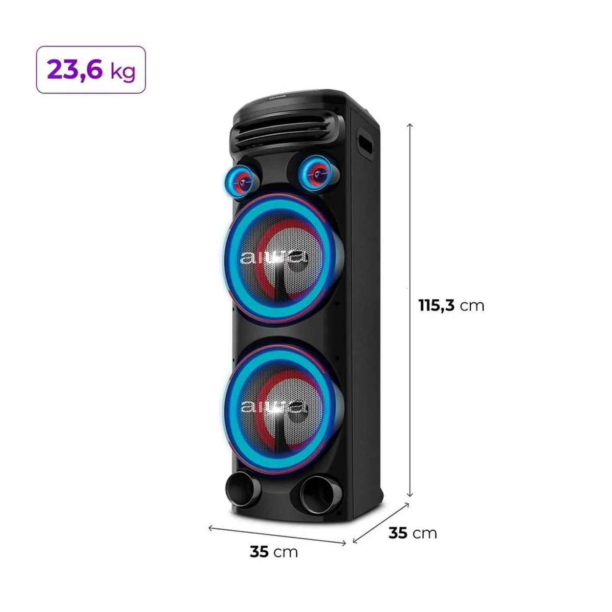 Caixa De Som Torre De Som Bluetooth 2300W Aiwa - Image 5