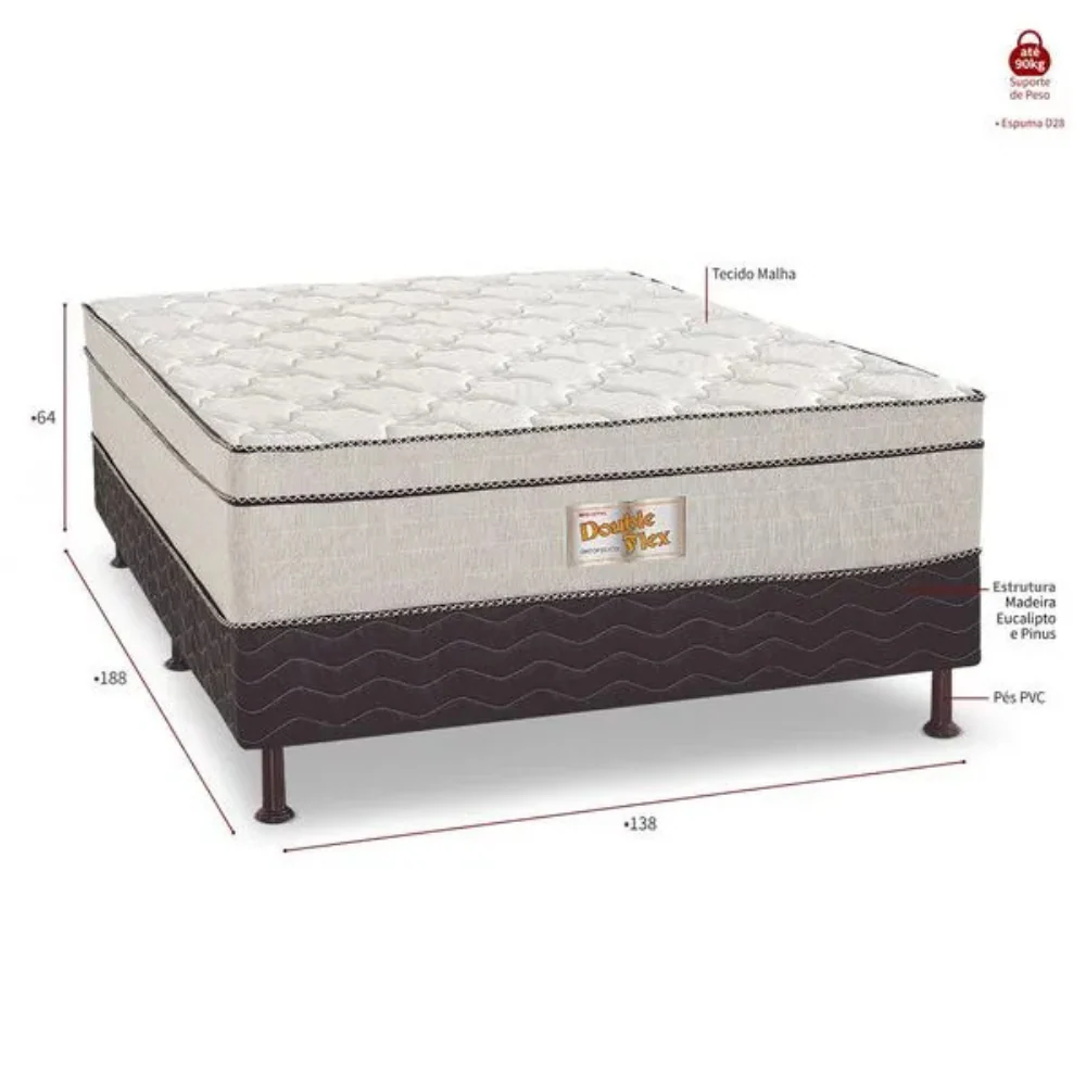 Cama Box Casal conjugada New Double Flex Reconflex - Image 4