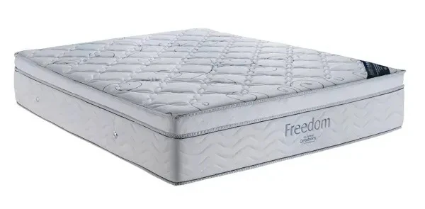 Cama Box Casal Freedom (Colchão + Base) 138x188x74 Molas Ensacadas Ortobom - Image 3