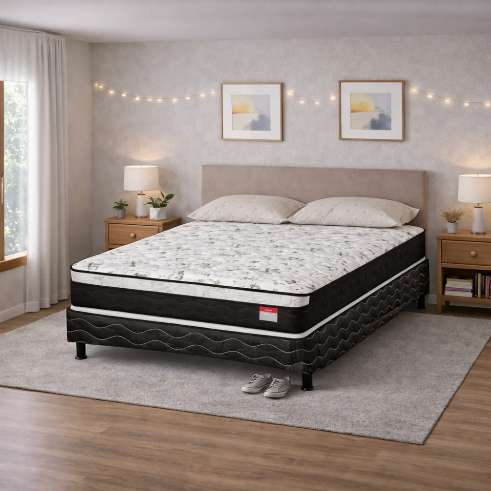 Cama Box Casal Gold (Colchão+Base)138x68 D33 Placa EPS Reconflex - Image 5