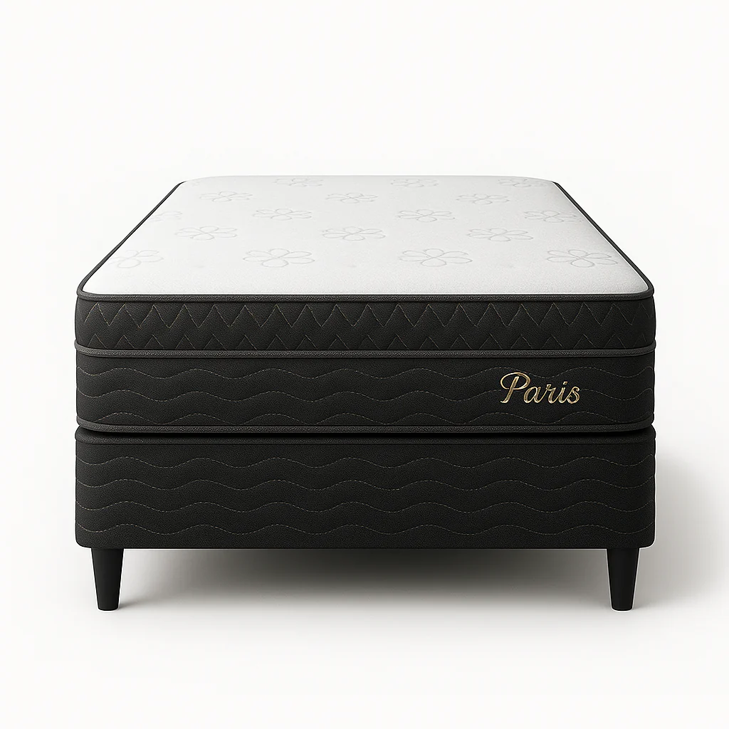Cama Box Casal (Base + Colchão) Paris Topazio - Image 4