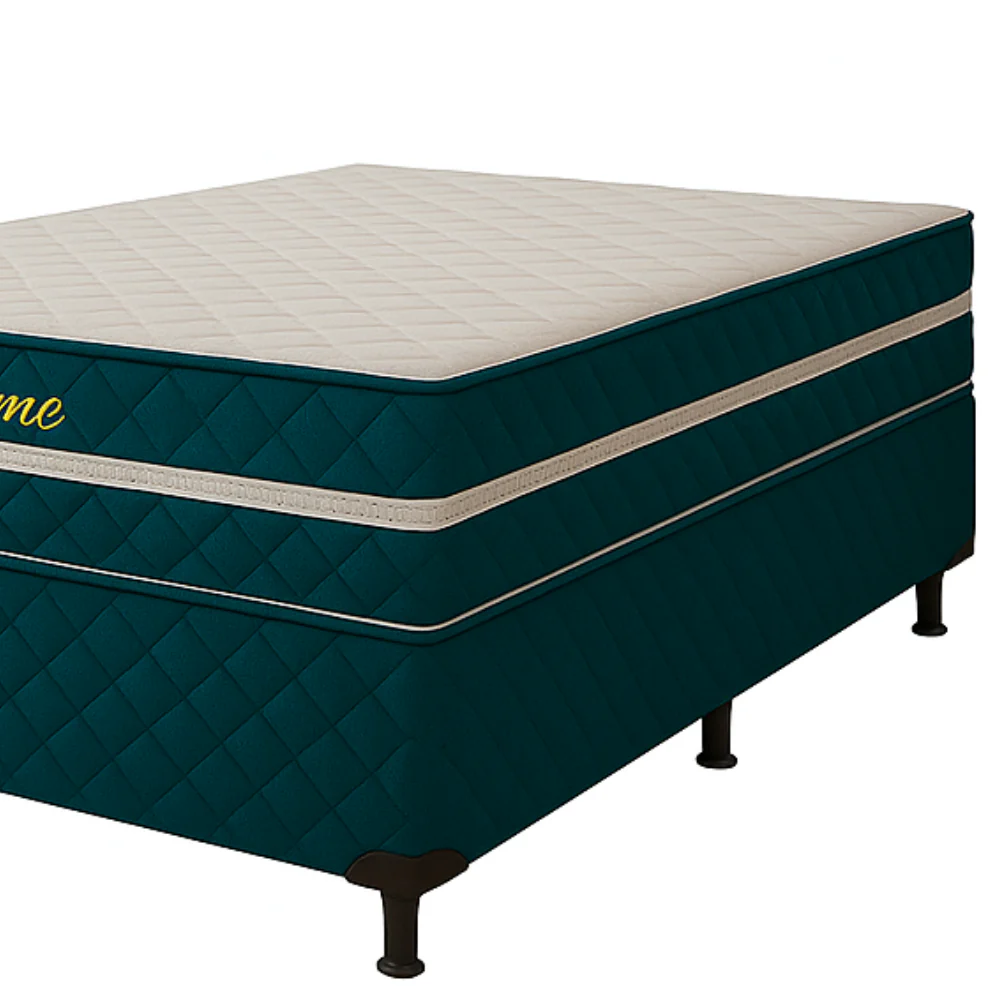 Cama Box Casal Prime (Colchão + Base) 138x188x62 Molas Ensacadas Bacetto - Image 3