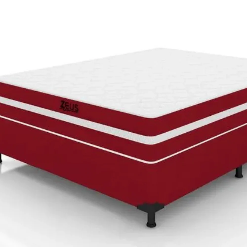 Cama Box Casal Zeus (Colchão + Base) 138x188 Molas Ensacadas Bacetto - Image 3