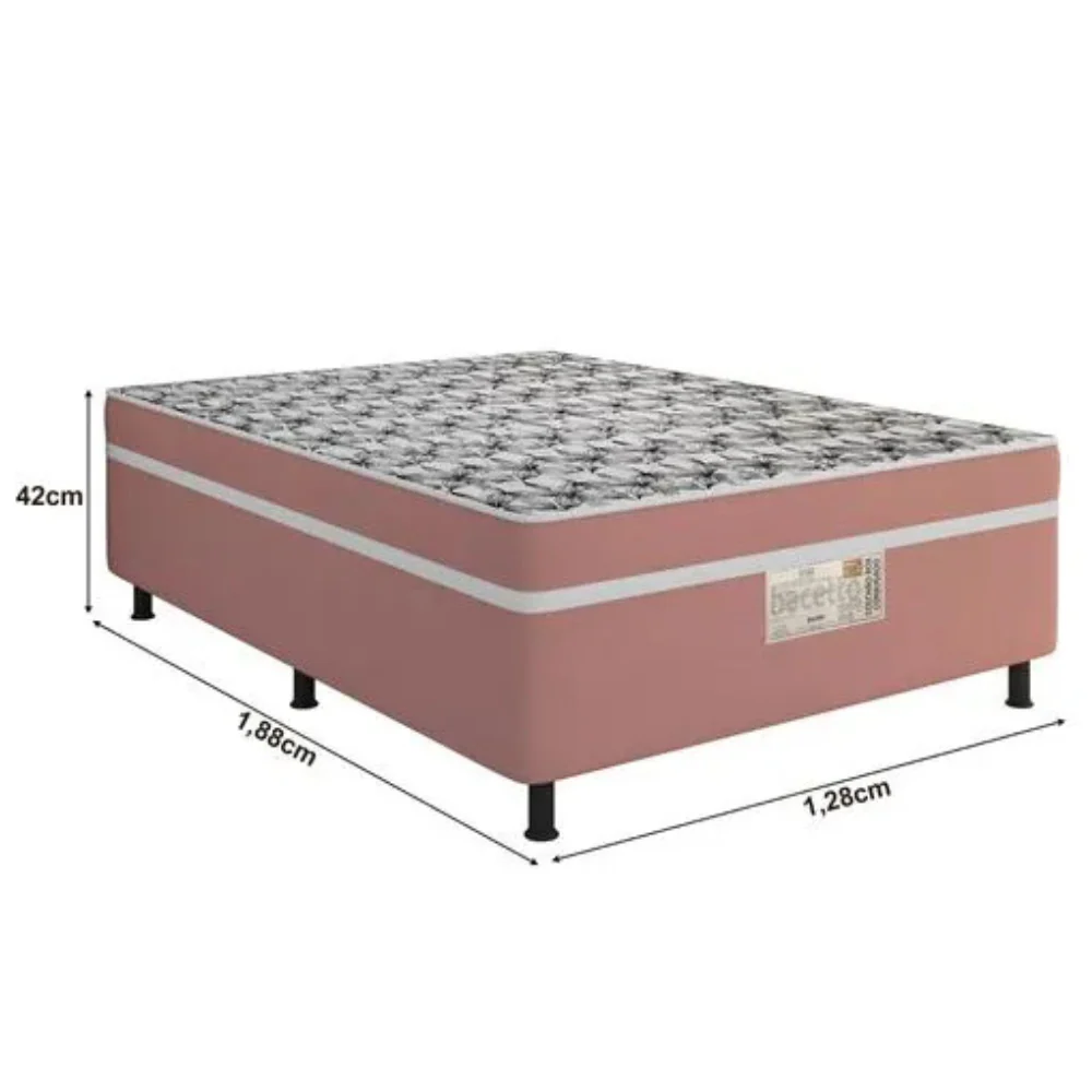 Cama Box Conjugada Viúva 128x42cm Star Pink Bacetto - Image 4