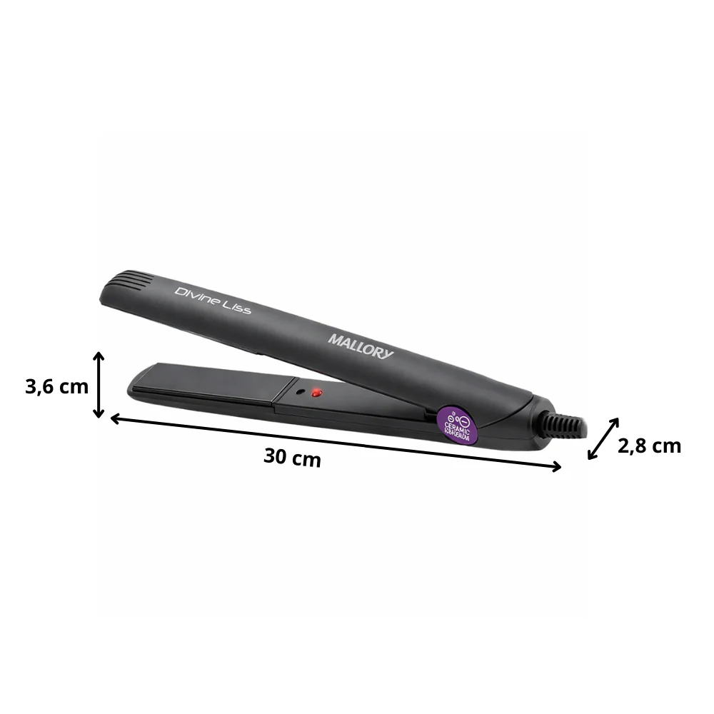 Chapinha/Prancha de Cabelo Mallory Divine Liss 210°C - Image 4