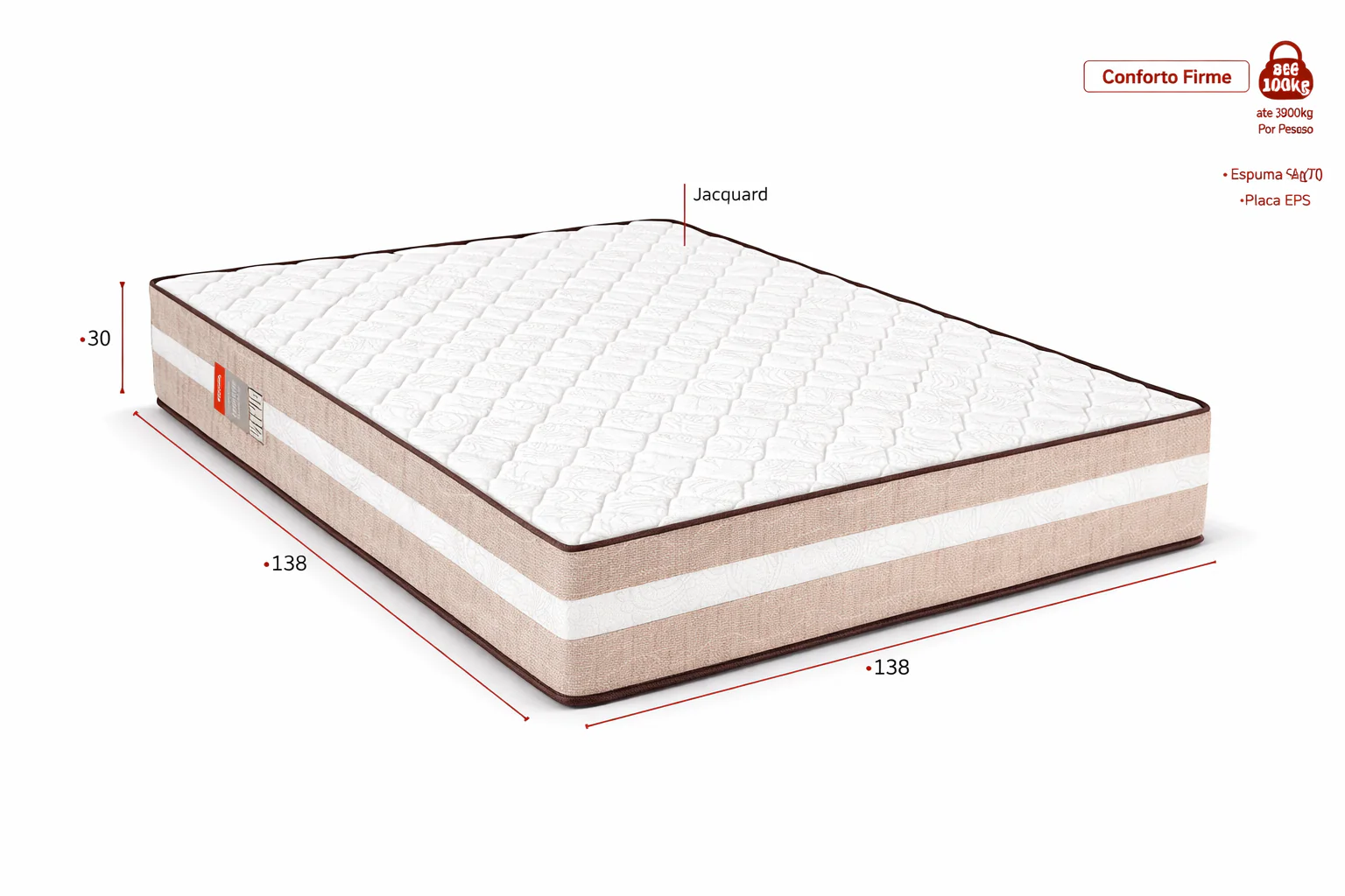 Colchão Casal 138x24 Ortopédico AG70 Gold Premium Reconflex - Image 4