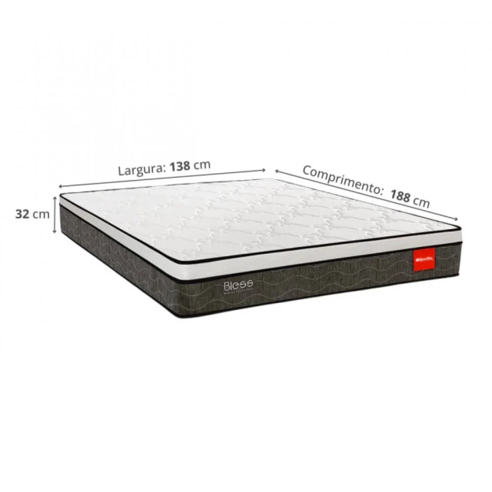 Colchão Casal  D28 188X138cm Bless  Reconflex - Image 4