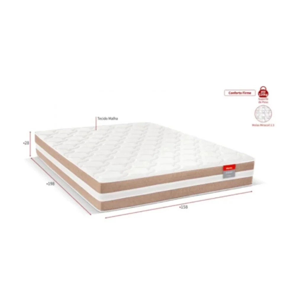 Colchão Queen D28 158x188 Molas Miracoil Intense Reconflex - Image 4