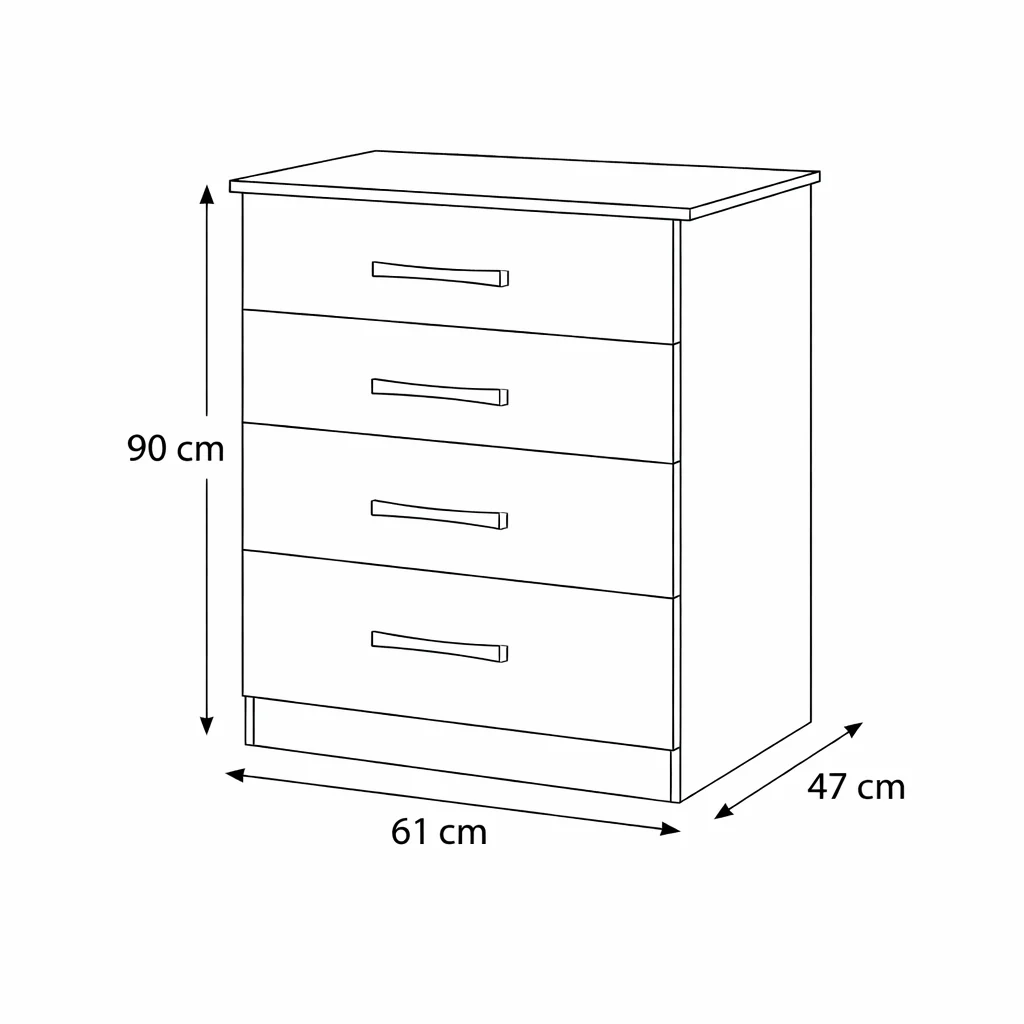 Cômoda 4 Gavetas MS913 Moval - Image 7
